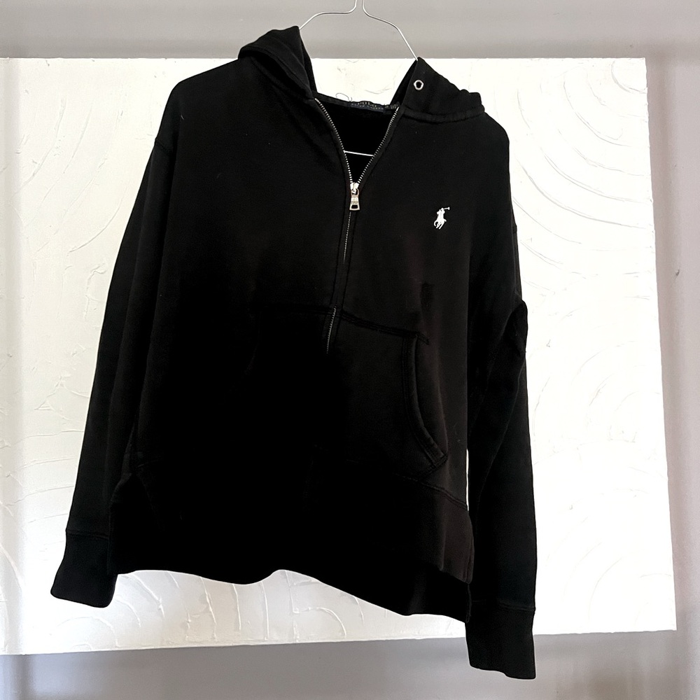 Polo Ralph Lauren black zip up hoodie
